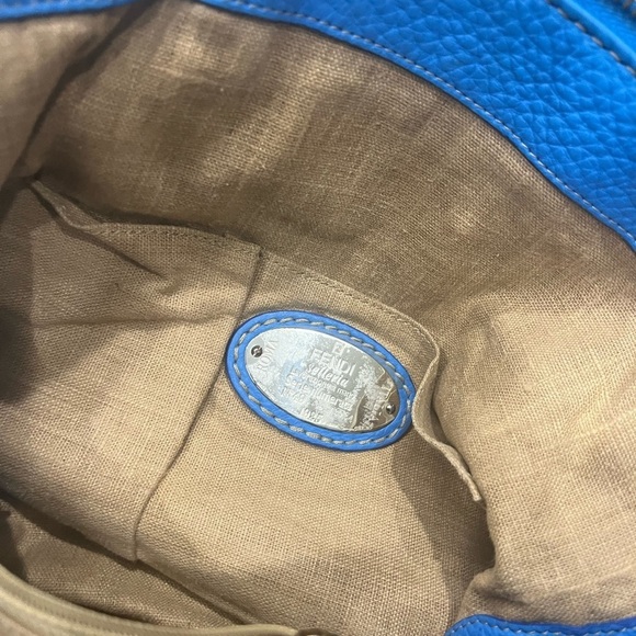 Authentic Fendi Selleria Blue Color Block Tote - Picture 8 of 10